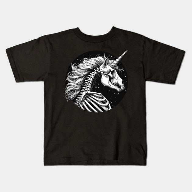 Death unicorn Kids T-Shirt by Ponya_sha